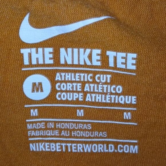 Nike Air Orange Logo Athletic Cut Crewneck T-shirt - Picture 3 of 5